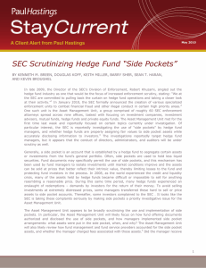 SEC Scrutinizing Hedge Fund “Side Pockets”