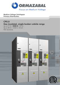 CPG.0 Gas insulated, single busbar cubicle range