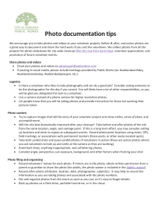 Photo documentation tips