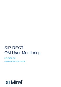 SIP-DECT OM User Monitoring - ( Mitel )