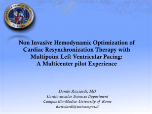 Non Invasive Hemodynamic Optimization of Cardiac