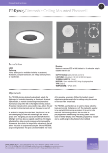 PRE3205 Dimmable Ceiling Mounted Photocell