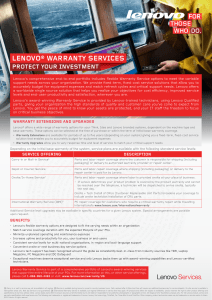 Lenovo Services and Warranty | Lenovo Australia