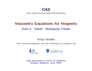 Maxwell`s Equations for Magnets
