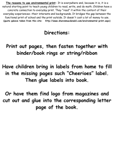 Directions: Print out pages, then fasten together with binder/book