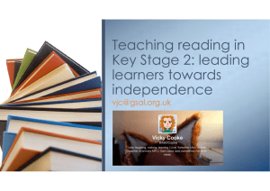Teaching reading in Key Stage 2: leading learners towards