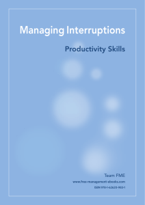 Managing Interruptions - Free Management eBooks