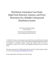 Distribution Automation Case Study: Rapid Fault Detection, Isolation