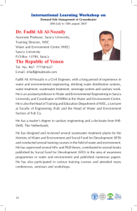 Dr. Fadhl Ali Al-Nozaily The Republic of Yemen