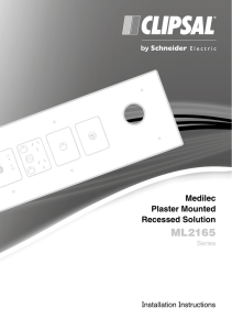 ML2165 Series Medilec Plaster Mounted Recessed