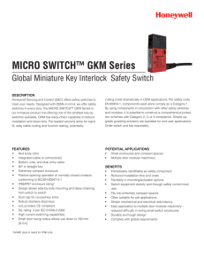 MICRO SWITCH•™ GKM Series Global Miniature Key Interlock