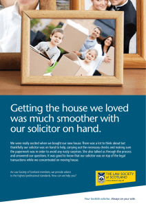Getting the house we loved was much smoother with our solicitor on