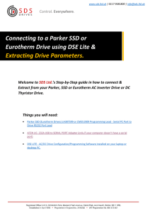 Extracting Drive Parameters - 2015 SDS Quick Guide