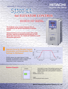 for ELEVATOR CONTROL - Hitachi America, Ltd.
