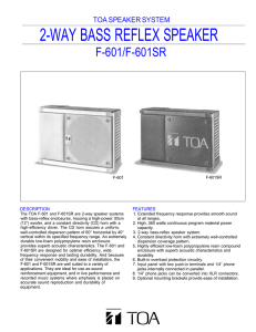 2-way bass reflex speaker F-601/F-601SR