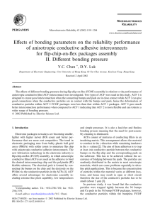 Effects of bonding parameters on the reliability performance of