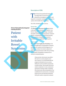 Patient with Irritable Bowel Syndrome