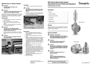KEV Series Electrically Heated Vaporizing Pressure Reducing