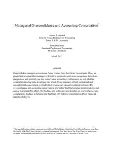 Managerial Overconfidence and Accounting Conservatism
