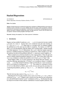 Stacked regressions - Department of Statistics