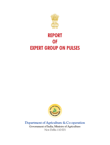 Report of Expert Group on Pulses under A3P (NFSM)
