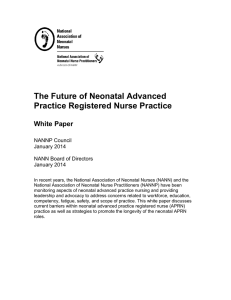 The Future of Neonatal Advanced Practice Registered Nurse Practice