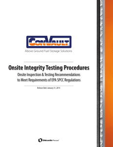 Onsite Integrity Testing Procedures