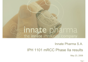 IPH 1101 mRCC Phase IIa results