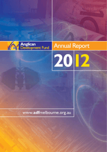 ADF Annual Report 2012 - Anglican Diocese of Melbourne