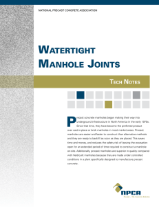watertight manhole joints - National Precast Concrete Association