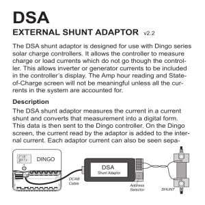 DSA Dingo External Shunt Adaptor