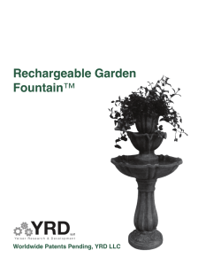Rechargeable Garden Fountain