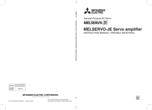 MELSERVO-JE Servo amplifier INSTRUCTION