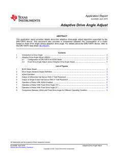 Adaptive Drive Angle Adjust