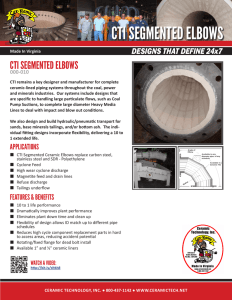 cti segmented elbows - Ceramic Technology, Inc.