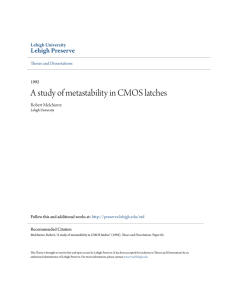 A study of metastability in CMOS latches