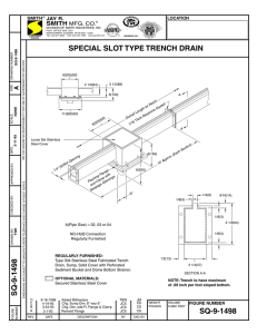 SQ-9-1498 Special Slot Type Trench Drain