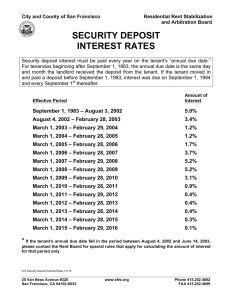 security deposit interest rates