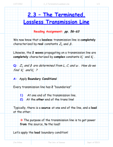 2.3 – The Terminated, Lossless Transmission Line