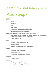 P.A.V.E. Checklist before you fly! Pilot/Passenger