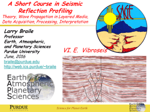 A Short Course in Seismic Reflection Profiling VI. E. Vibroseis