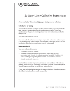 24-Hour Urine Collection Instructions