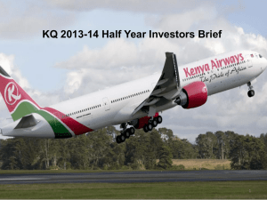 Kenya Airways 2013-14 Half Year Investors Presentation