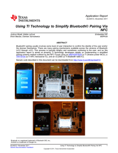 Using TI Technology to Simplify Bluetooth