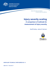 Injury severity scaling - Australian Institute of Health and Welfare