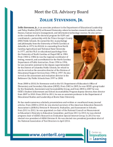 www.centeril.org Meet the CIL Advisory Board Zollie Stevenson, Jr.