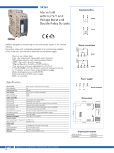 Inor SR360 Alarm Unit Datasheet PDF