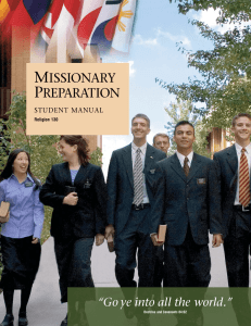 Missionary Preparation Student Manual (Religion 130)