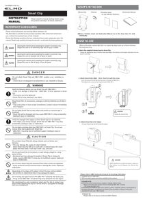 QBiC MS-1 Smart Clip Instruction Manual