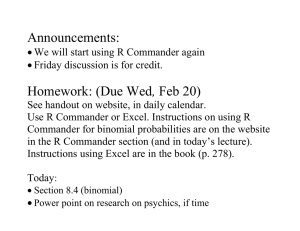 Announcements: Homework: (Due Wed, Feb 20)